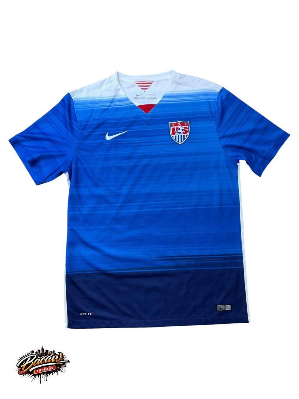 Nike Dri-FIT USA Men’s Away Soccer Authentic 2015 Officially Licensed L Jersey